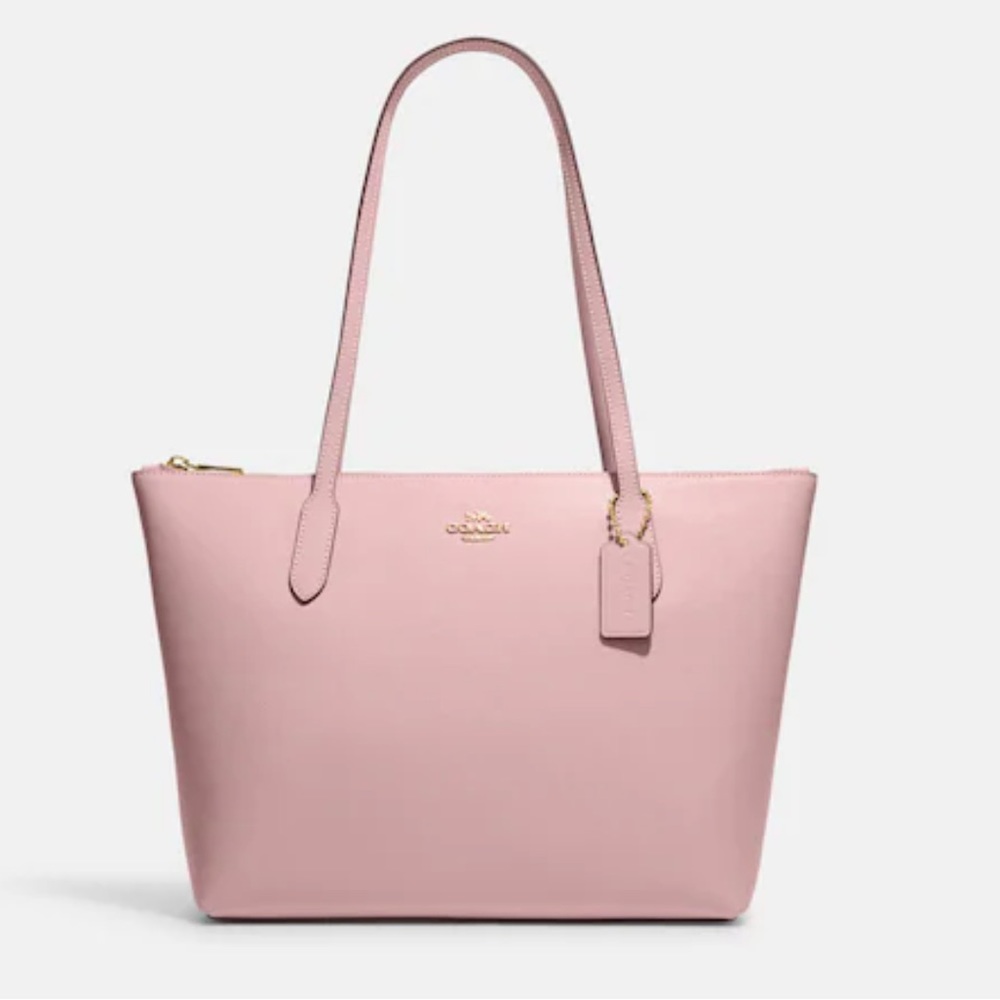 Gold/Powder Pink Coach Town Bag
